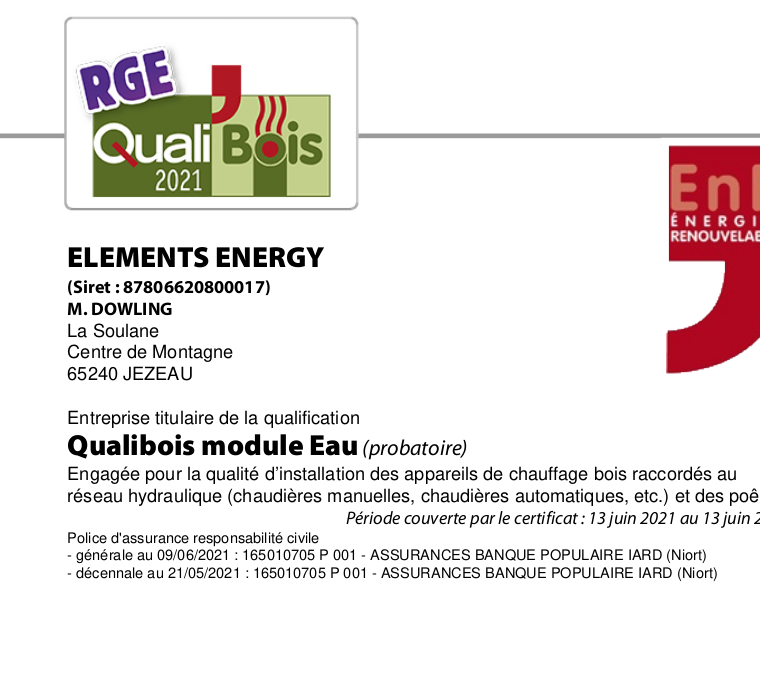 Certificat QualiBios EE